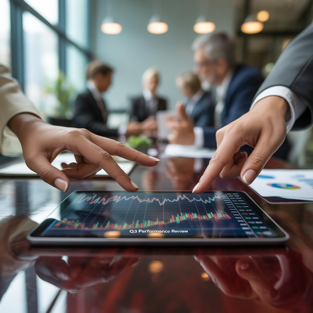 Analyse de portefeuille client sur tablette