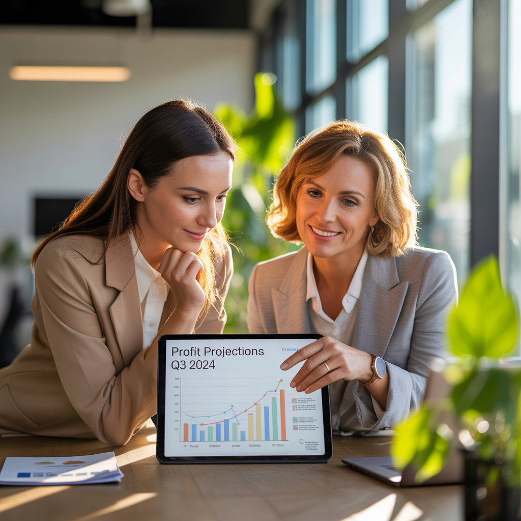 Coach financier analysant des graphiques avec un client